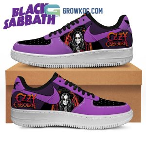 Ozzy Osbourne Black Sabbath Purple Air Force 1 Shoes