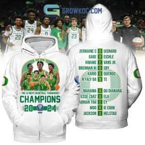Pac 12 Men’s Basketball Champions 2024 Oregon Ducks White Design Hoodie T Shirt