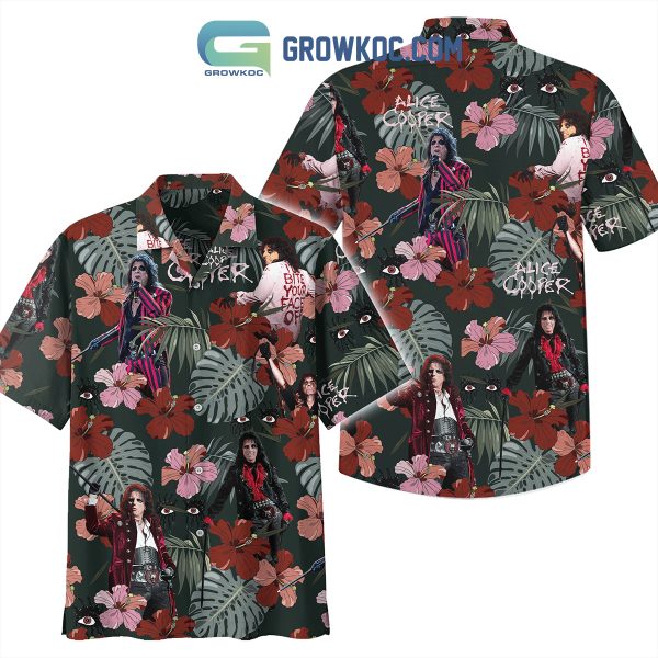 Palm Tree Coconut Monstera Hibiscus Alice Cooper Hawaiian Shirts