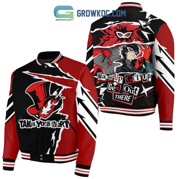 Persona 5 Take Your Heart Wake Up Get Up Get Out There Baseball Jacket