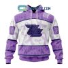 Saginaw Spirit Lavender Fight Cancer Personalized Hoodie Shirts