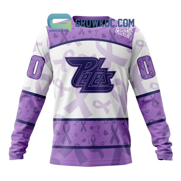 Peterborough Petes Lavender Fight Cancer Personalized Hoodie Shirts