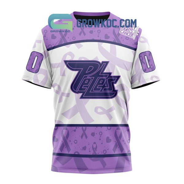 Peterborough Petes Lavender Fight Cancer Personalized Hoodie Shirts