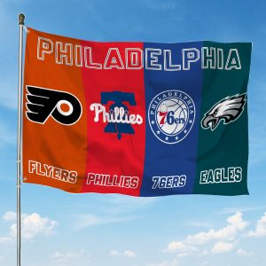 Philadelphia Flyers 76ers Phillies Eagles Team Proud Of State Rug