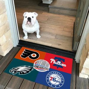 Philadelphia Flyers 76ers Phillies Eagles Team Proud Of State Doormat
