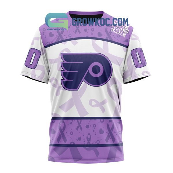 Philadelphia Flyers Lavender Fight Cancer Personalized Hoodie Shirts