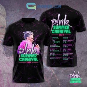 Pink Summer Carnival 2024 Tour Schedule Hoodie Shirts Black