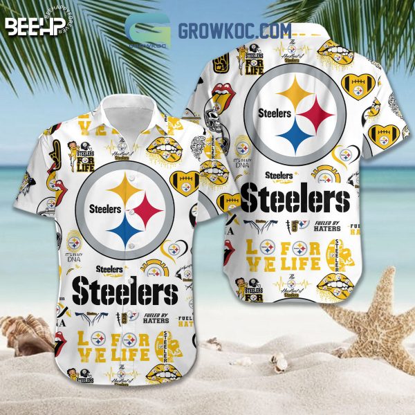 Pittsburgh Steelers Hawaiian Shirts And Shorts With Flip Flop