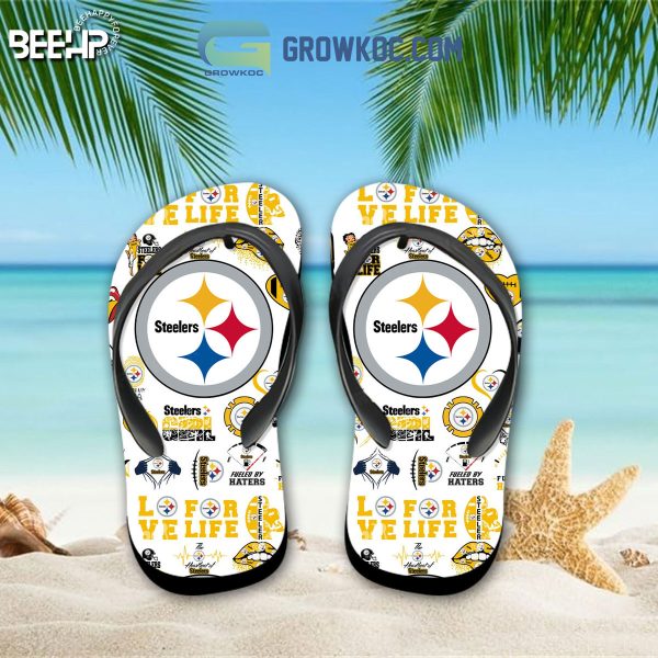 Pittsburgh Steelers Hawaiian Shirts And Shorts With Flip Flop