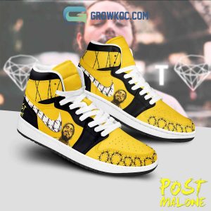 Post Malone Sunflower Song Artist Air Jordan 1 Shoes White Lace