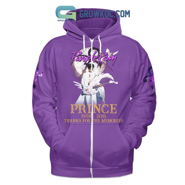 Prince Purple Rain 1958-2016 Thank You For The Memories Hoodie Shirts