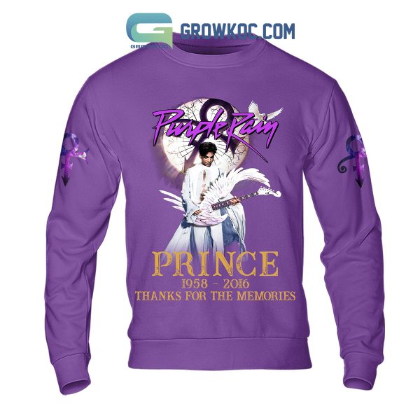 Prince Purple Rain 1958-2016 Thank You For The Memories Hoodie Shirts