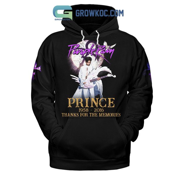 Prince Purple Rain 1958-2016 Thank You For The Memories Hoodie Shirts