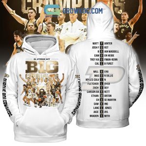Purdue Boilermakers Basketball Big 10 Champions White Hoodie Shirts