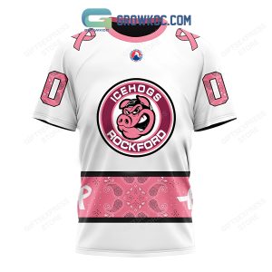 Rockford IceHogs Breast Cancer Personalized Hoodie Shirts