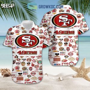 San Francisco 49ers Hawaiian Shirts And Shorts With Flip Flop