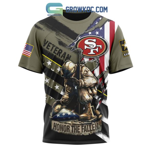 San Francisco 49ers NFL Veterans Honor The Fallen Personalized Hoodie T Shirt