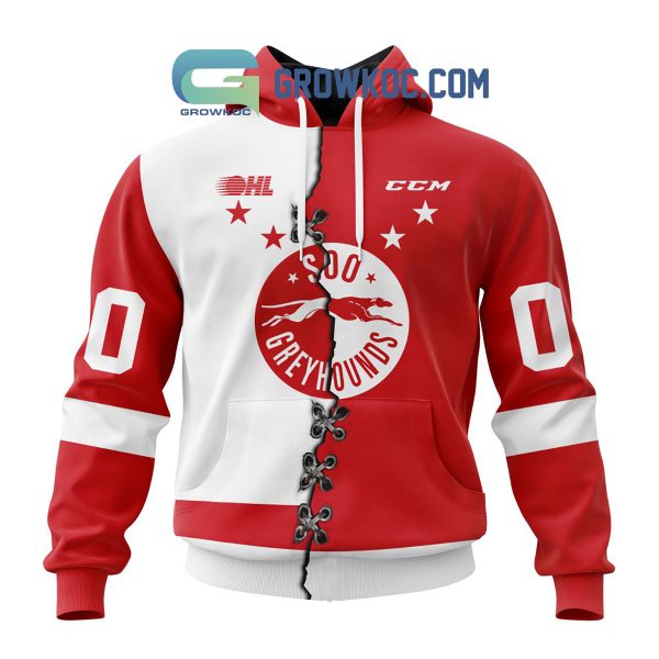 Sault Ste. Marie Greyhounds Mix Home And Away Jersey Personalized Hoodie Shirt