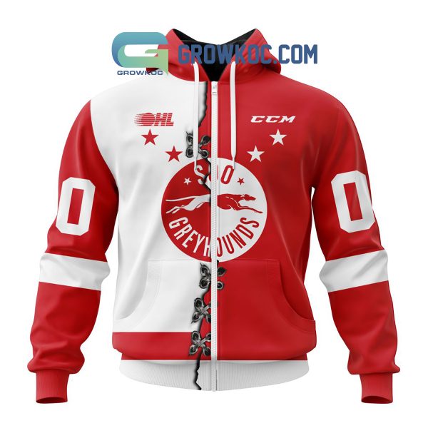 Sault Ste. Marie Greyhounds Mix Home And Away Jersey Personalized Hoodie Shirt