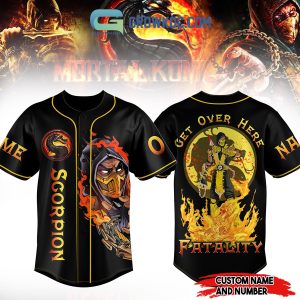 Mortal Kombat Scorpion Flawless Victory Personalized Baseball Jersey