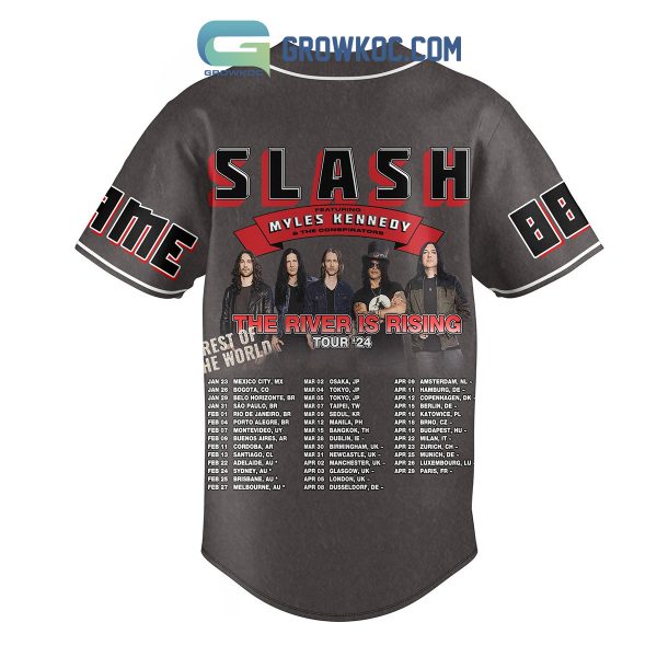 Slash Myles Kennedy The River Is Rising Tour 2024 Personalized Baseball Jersey
