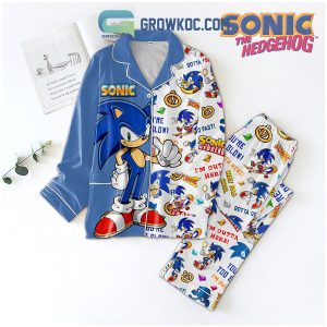 Sonic The Hedgehog Gotta Go Polyester Pajamas Set