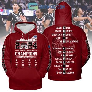 South Carolina Gamecocks 2024 SEC Champions Back 2 back Red Design Hoodie Shirts