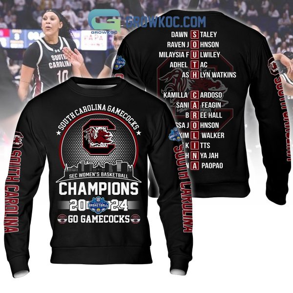 South Carolina Gamecocks 2024 SEC Champions Go Gamecocks Hoodie Shirts Black Version