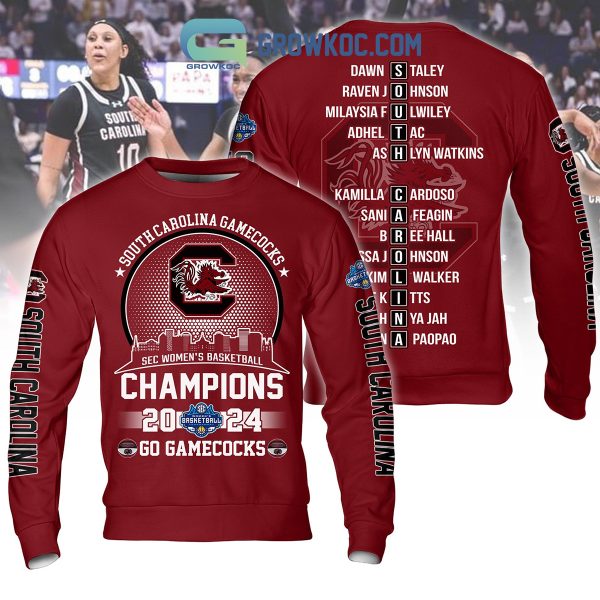 South Carolina Gamecocks 2024 SEC Champions Go Gamecocks Red Design Hoodie Shirts