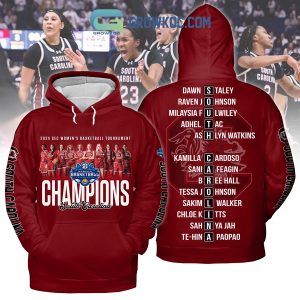 South Carolina Gamecocks 2024 SEC Women’s Basketball Champions Red Design Hoodie Shirts