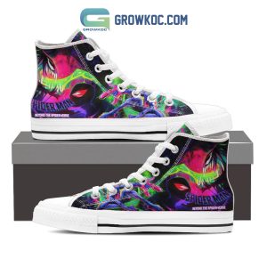 Spider Man Beyond The Spider-verse Fan White Design High Top Shoes