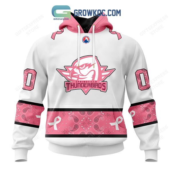 Springfield Thunderbirds Breast Cancer Personalized Hoodie Shirts