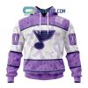 Seattle Kraken Lavender Fight Cancer Personalized Hoodie Shirts