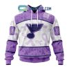 Tampa Bay Lightning Lavender Fight Cancer Personalized Hoodie Shirts