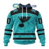 St. Louis Blues Fight Ovarian Cancer Personalized Hoodie Shirts