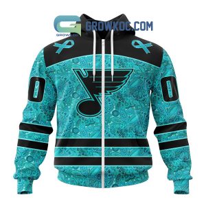 St. Louis Blues Fight Ovarian Cancer Personalized Hoodie Shirts
