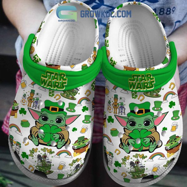 Star Wars Baby Yoda Happy St. Patrick’s Day Crocs Clogs