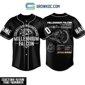 Star Wars Millenium Falcon Personalized Baseball Jersey