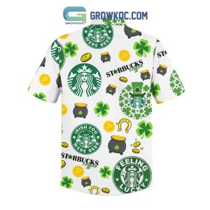 Starbucks Coffee Irish You Were Beer Shamrocks Happy St. Patrick’s Day Hawaiian Shirt