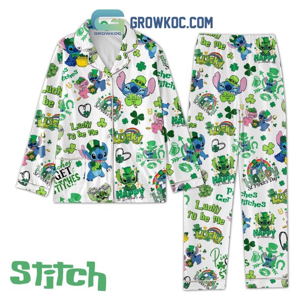 Stitch Lucky To Be Me Happy St. Patrick’s Day Polyester Pajamas Set