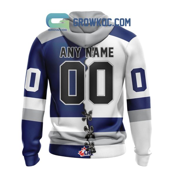 Sudbury Wolves Mix Home And Away Jersey Personalized Hoodie Shirt