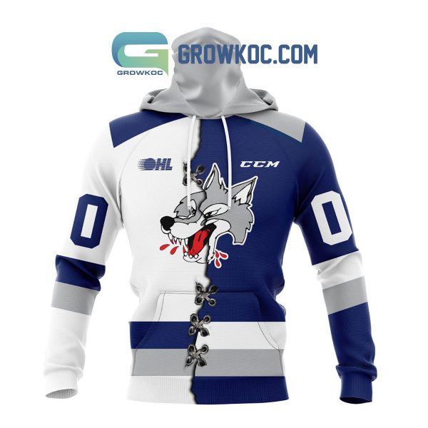 Sudbury Wolves Mix Home And Away Jersey Personalized Hoodie Shirt