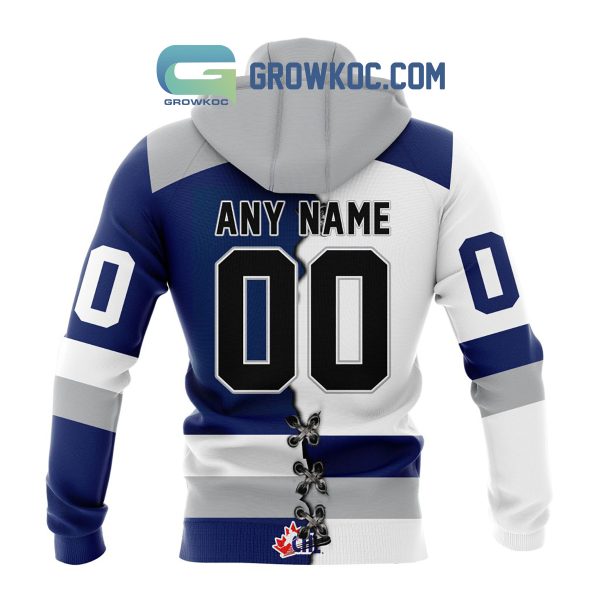 Sudbury Wolves Mix Home And Away Jersey Personalized Hoodie Shirt