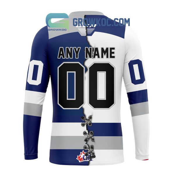 Sudbury Wolves Mix Home And Away Jersey Personalized Hoodie Shirt