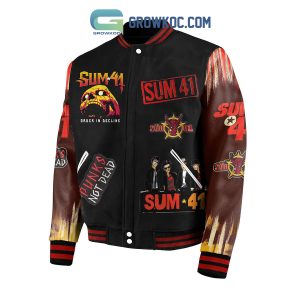 Sum 41 Tour Of The Setting Sum Final Tour Order In Decline Baseball Jacket