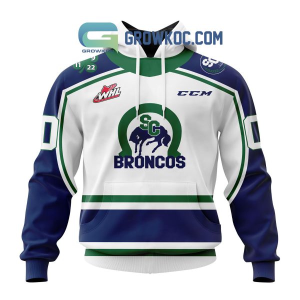 Swift Current Broncos Away Jersey Personalized Hoodie Shirt