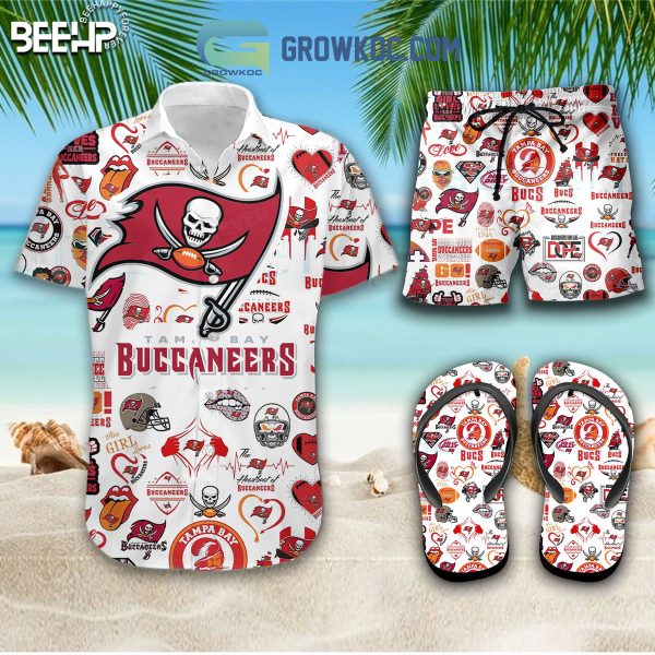 Tampa Bay Buccaneers Hawaiian Shirts And Shorts With Flip Flop