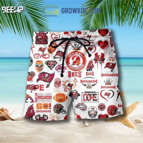 Tampa Bay Buccaneers Hawaiian Shirts And Shorts With Flip Flop