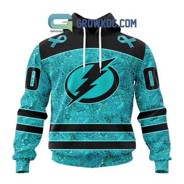 Tampa Bay Lightning Fight Ovarian Cancer Personalized Hoodie Shirts