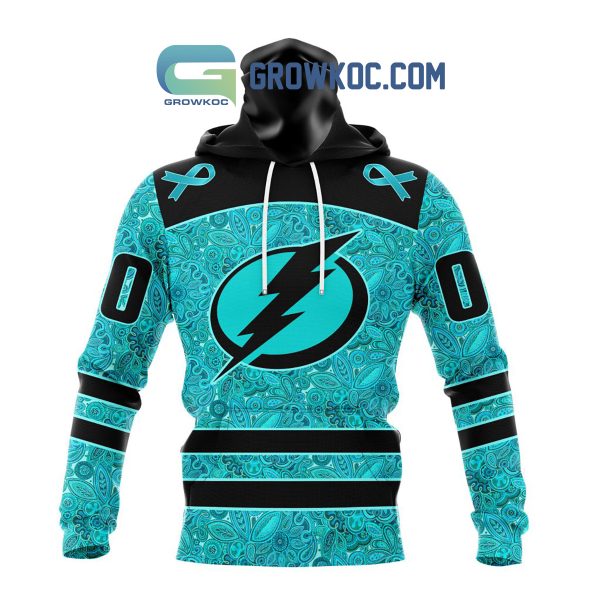 Tampa Bay Lightning Fight Ovarian Cancer Personalized Hoodie Shirts